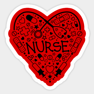Nurse Heart 1 Sticker